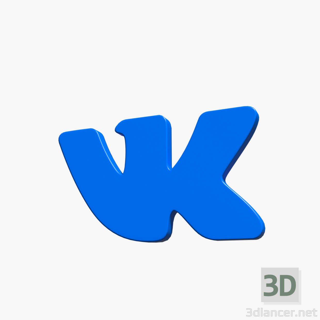 3d VK VKontakte logo model buy - render