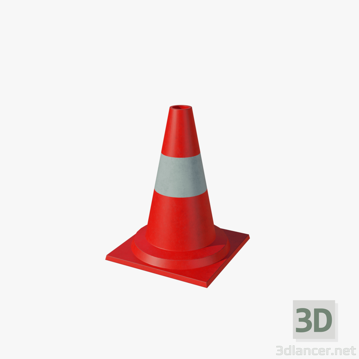 3d Road cone small model buy - render