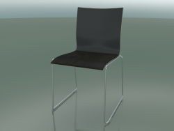 Sliding chair, extra width, with leather seat upholstery (127)