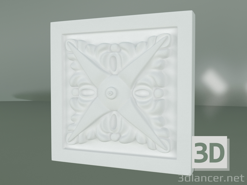 Modelo 3d Elemento de decoração de estuque ED029 - preview