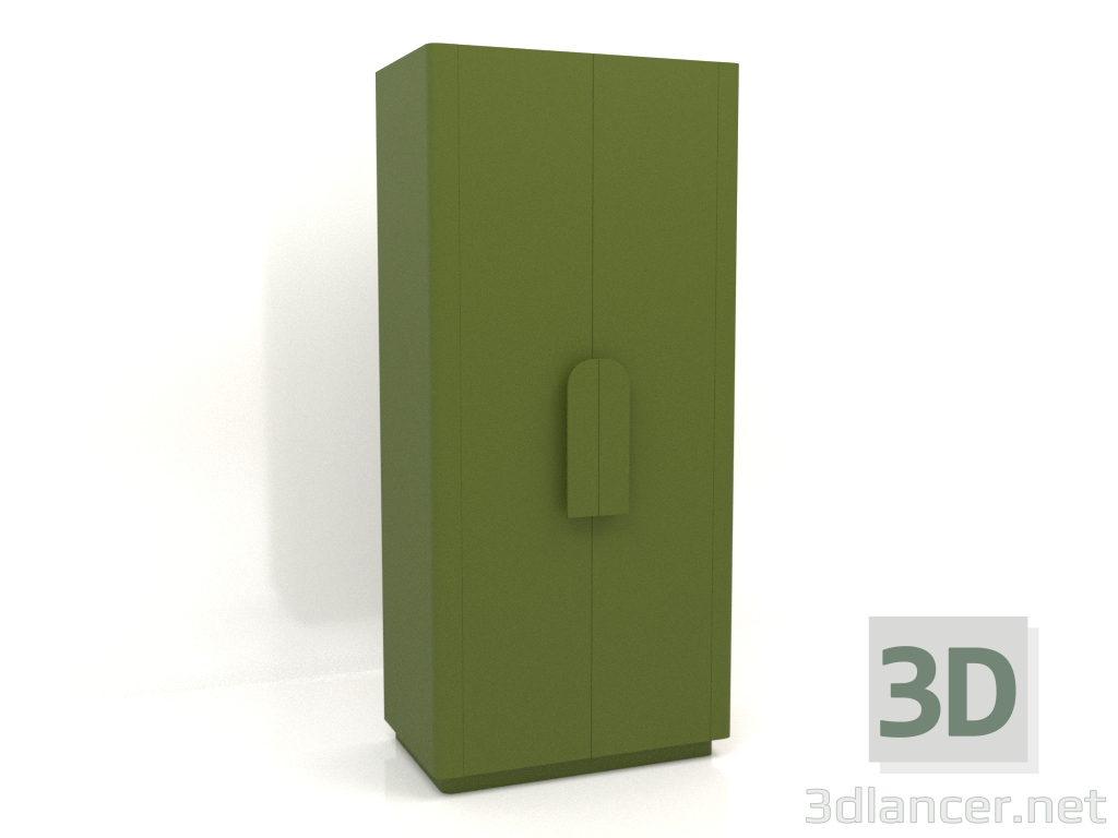 3d модель Шкаф MW 04 paint (вариант 2, 1000х650х2200, green) – превью