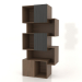 3d model Shelving unit Palo Gray (walnut gray doors) - preview