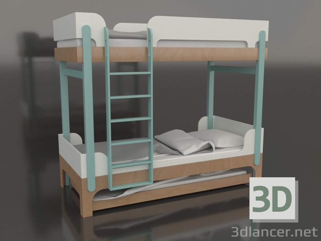 modello 3D Letto a castello TUNE U (UTTUA2) - anteprima