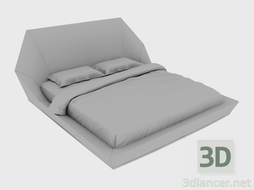 3d model Cama doble YUME CAMA DOBLE (255x255xH112) - vista previa