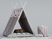 Children's Wigwam and Decor Set