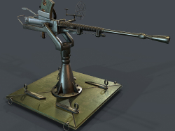 Machine gun turret 3d model