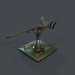 3d Machine gun turret 3d model model buy - render