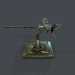 3d Machine gun turret 3d model model buy - render