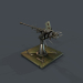 3d Machine gun turret 3d model model buy - render