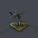 3d Machine gun turret 3d model model buy - render