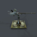 3d Machine gun turret 3d model model buy - render