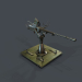 3d Machine gun turret 3d model model buy - render