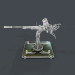 3d Machine gun turret 3d model model buy - render