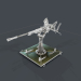 3d Machine gun turret 3d model model buy - render