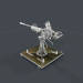 3d Machine gun turret 3d model model buy - render