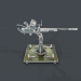 3d Machine gun turret 3d model model buy - render