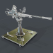 3d Machine gun turret 3d model model buy - render