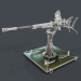 3d Machine gun turret 3d model model buy - render