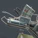 3d Machine gun turret 3d model model buy - render