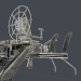 3d Machine gun turret 3d model model buy - render