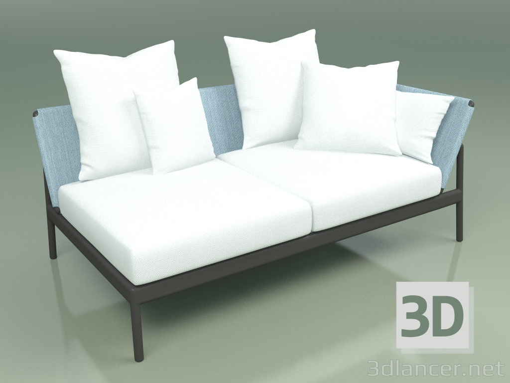 3d model Sofa module left 005 (Metal Smoke, Batyline Sky) - preview