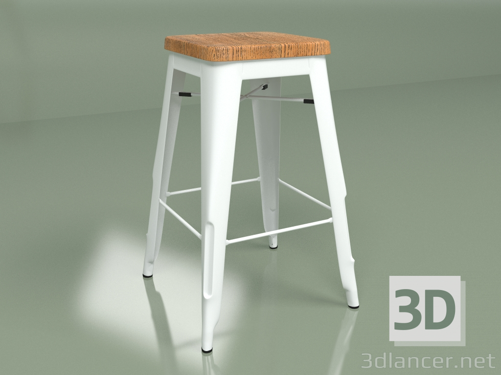 3d model Silla semi-bar Marais Color 1 (blanco) - vista previa