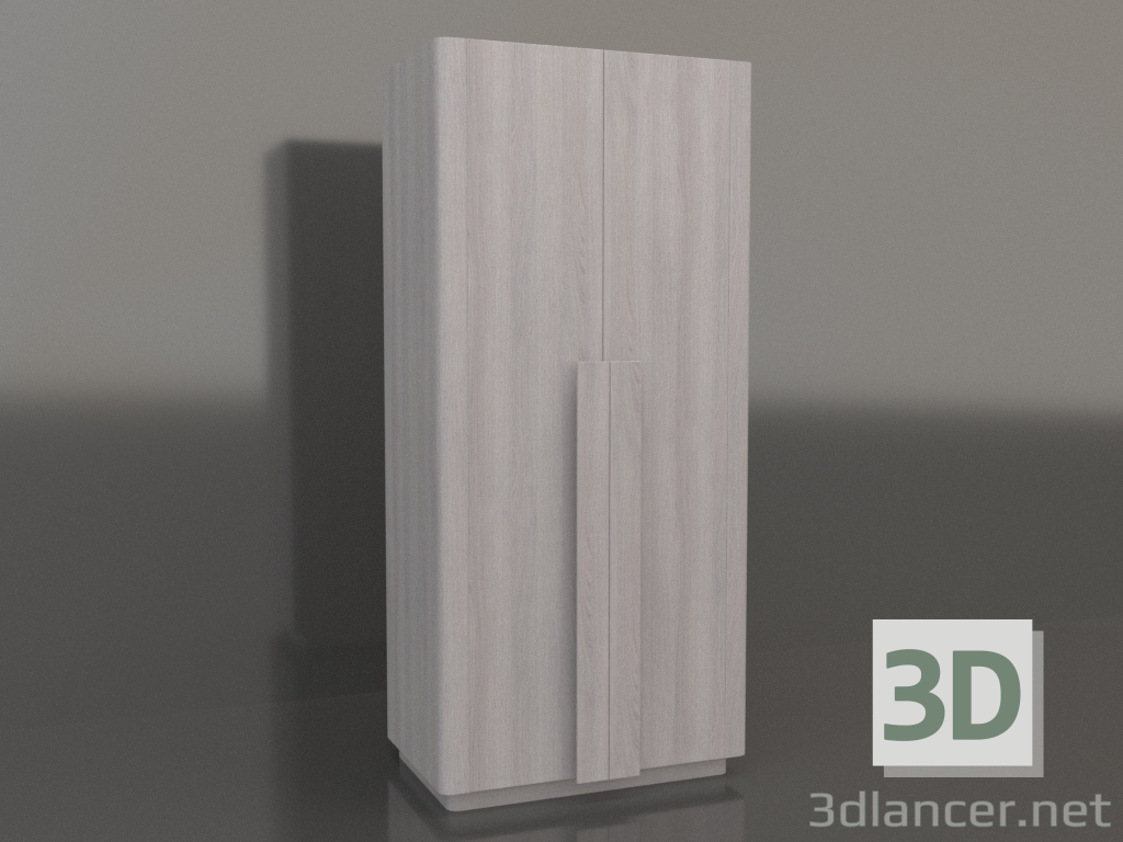 3d model Wardrobe MW 04 wood (option 3, 1000x650x2200, wood pale) - preview