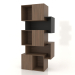 3d model Shelving unit Palo Walnut (walnut gray shelf) - preview