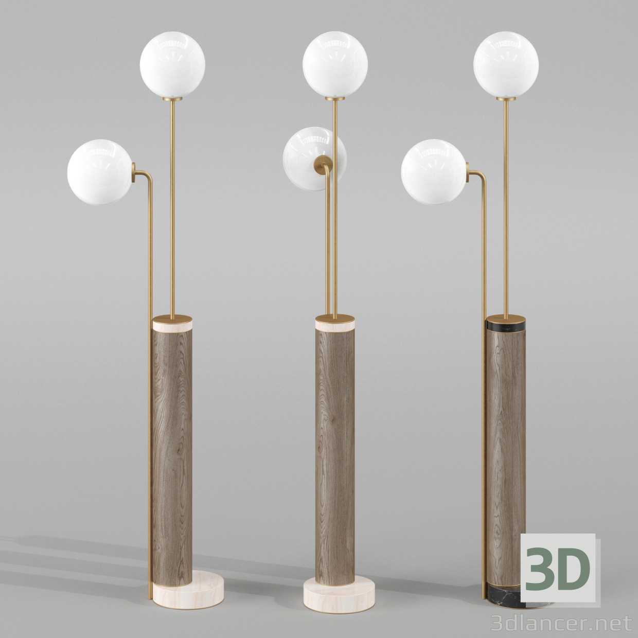 modello 3D di Lampada da terra Portland comprare - rendering