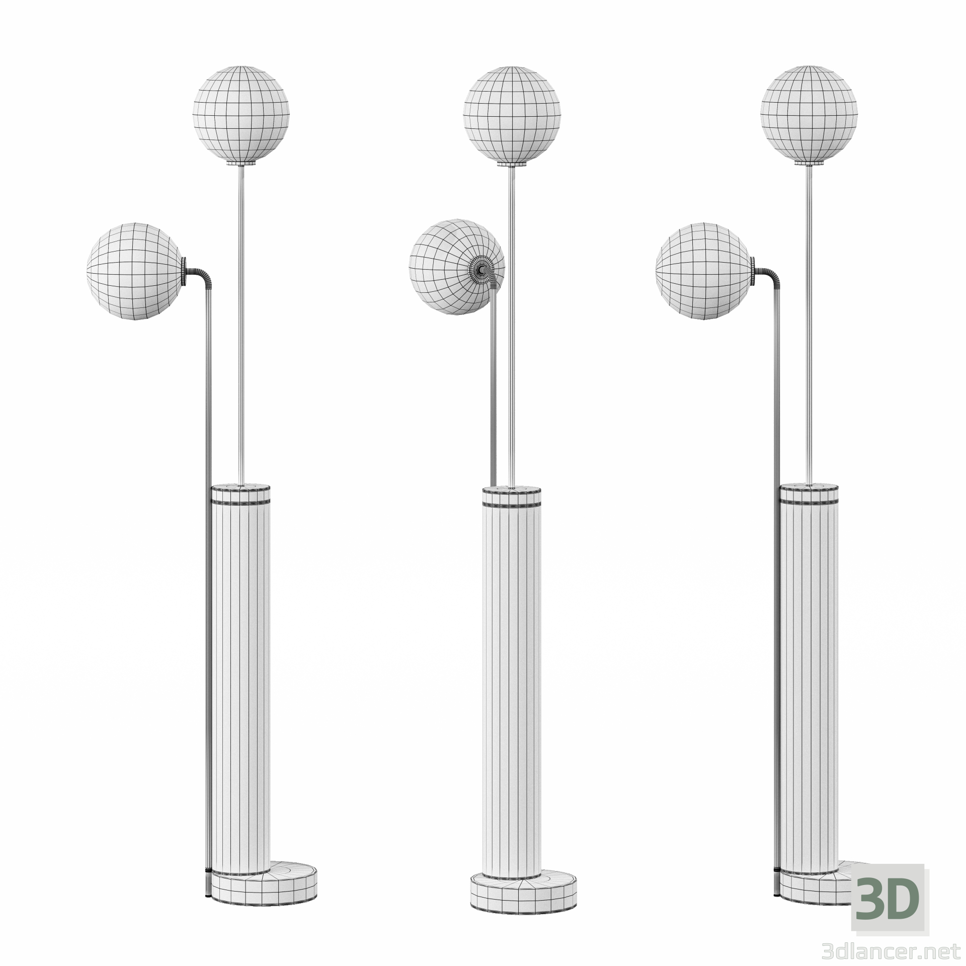 Lámpara de pie Portland 3D modelo Compro - render