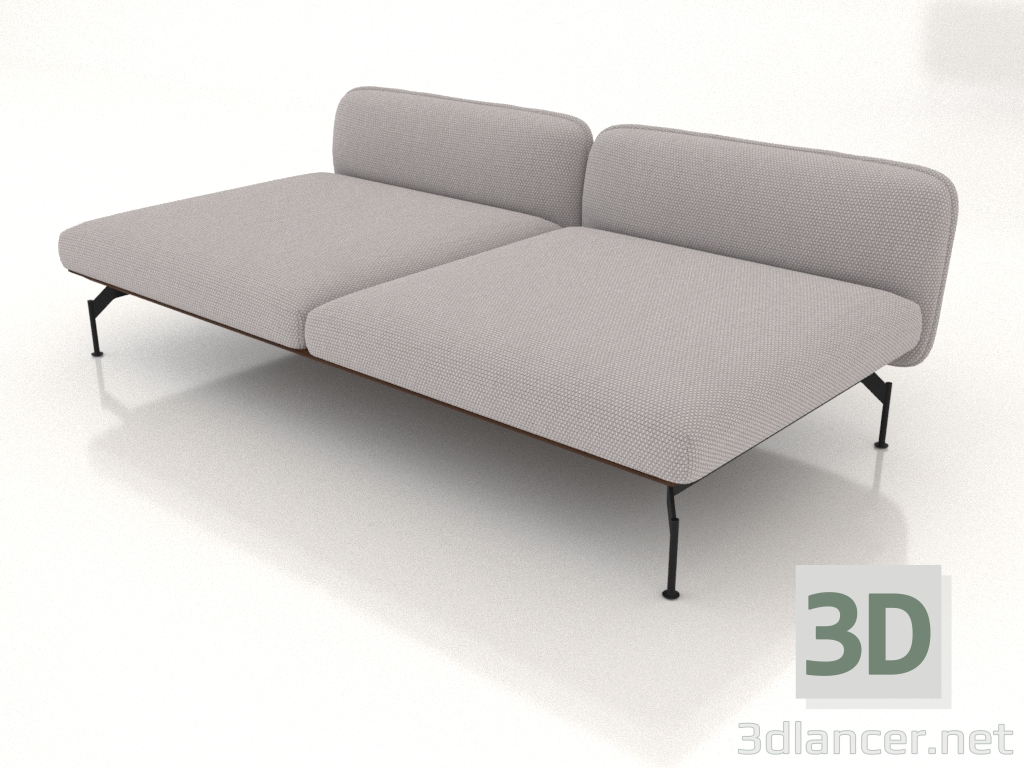 3d model Sofa module 2.5 seater deep (leather upholstery on the outside) - preview