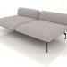 3d model Sofa module 2.5 seater deep (leather upholstery on the outside) - preview