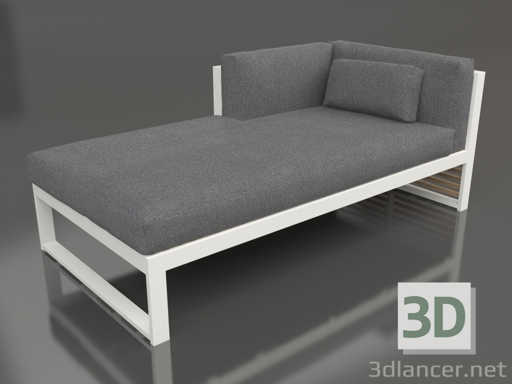 3D Modell Modulares Sofa, Teil 2 links (Achatgrau) - Vorschau