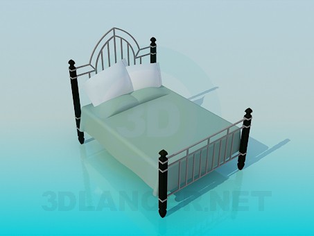 3D Modell Bett - Vorschau