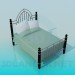 3D Modell Bett - Vorschau