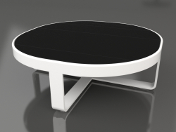 Table basse ronde Ø90 (DEKTON Domoos, Blanc)