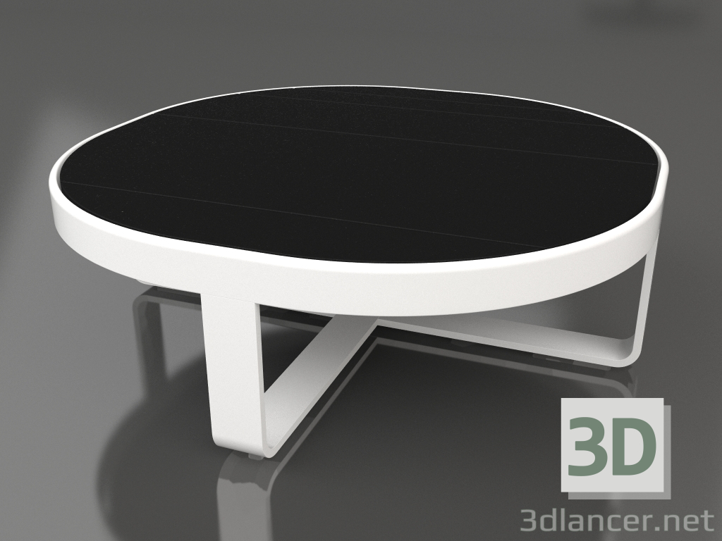 Modelo 3d Mesa de centro redonda Ø90 (DEKTON Domoos, Branco) - preview