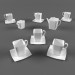 servicio de café 3D modelo Compro - render