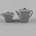 servicio de café 3D modelo Compro - render