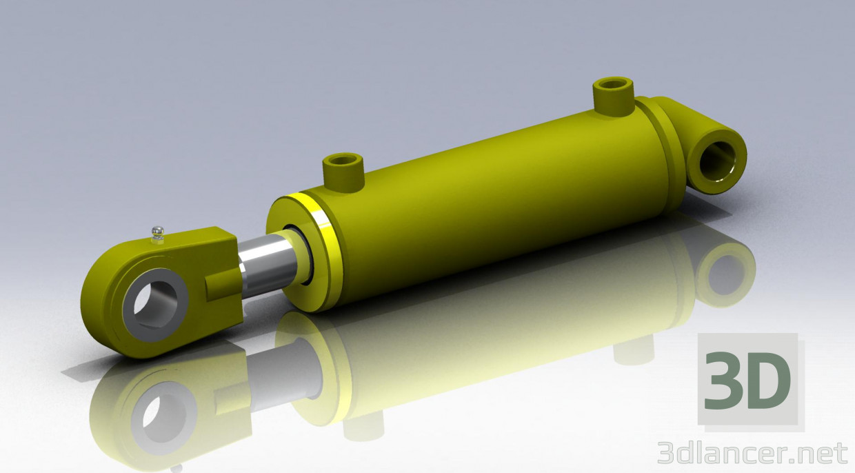 3D modeli Hidrolik silindir - önizleme