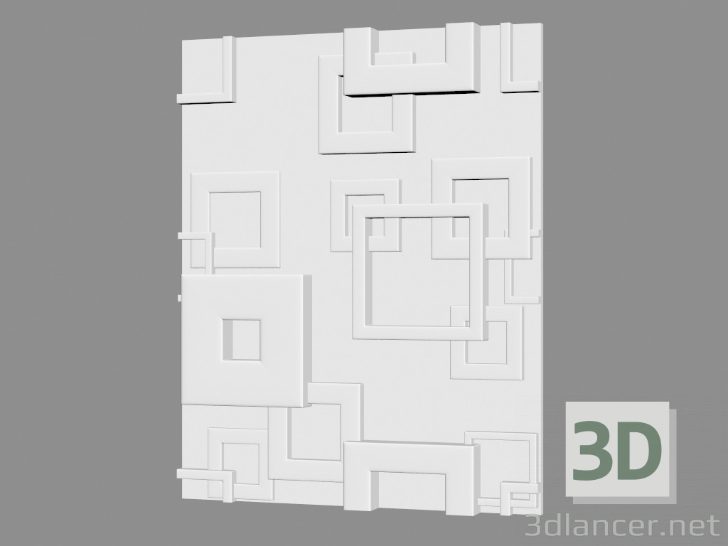 3d model Gypsum wall panel (art. 123) - preview