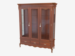 Vitrine avec deux portes et trois tiroirs BN8804 (bois)