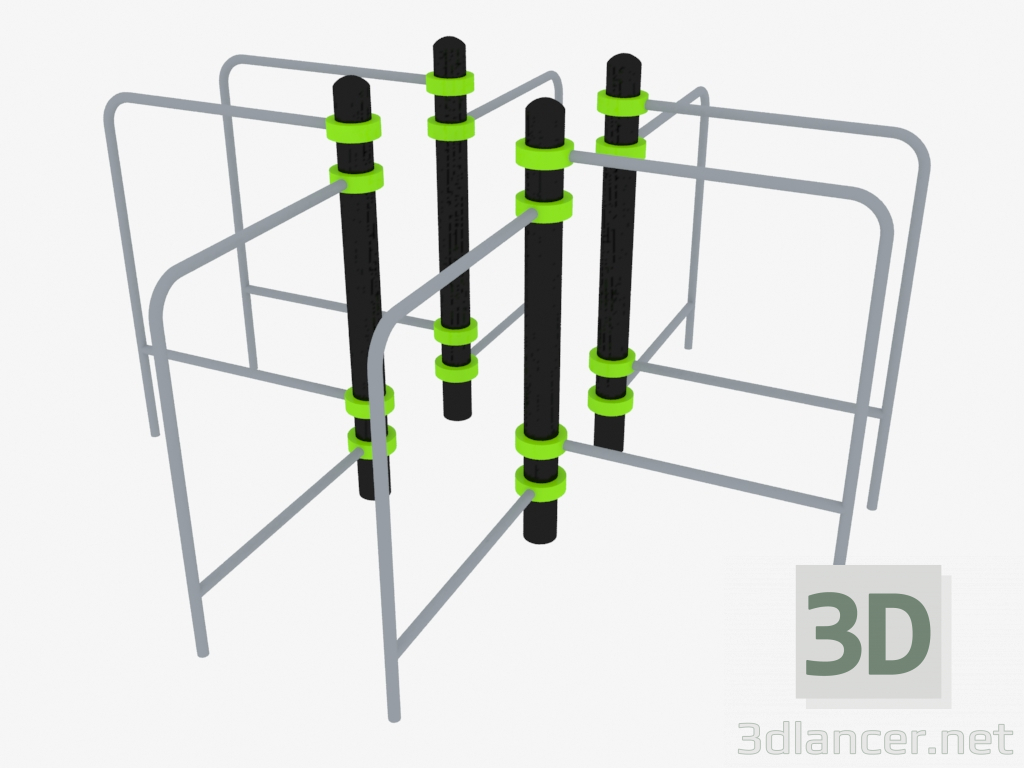 3d model Complejo deportivo (W0019) - vista previa