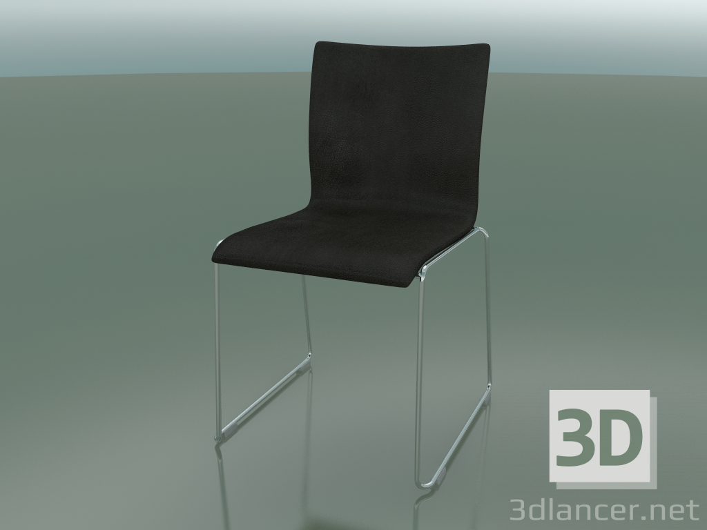 3d model Silla deslizante, ancho extra, con tapicería de cuero (127) - vista previa