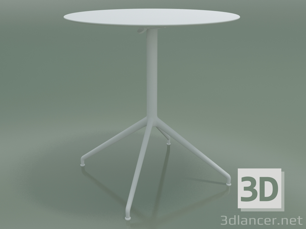 3d модель Стіл круглий 5744 (H 72,5 - Ø69 cm, розкладений, White, V12) – превью