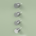 3d model Thermostatic mixer set with 3 shut-off valves (15 50 0, AS) - preview