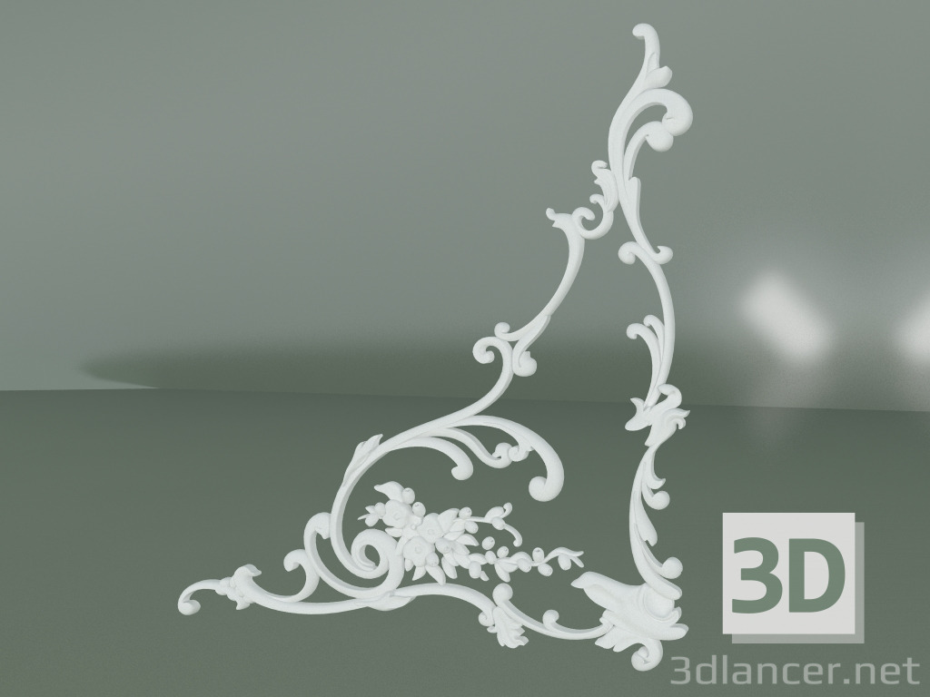 Modelo 3d Elemento de decoração de estuque ED031 - preview