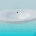 3d model Amplio lavabo oval - vista previa