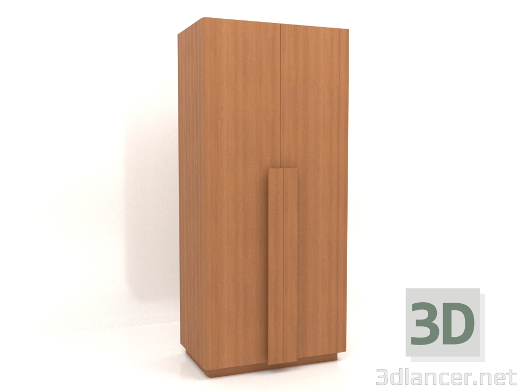 3D modeli Gardırop MW 04 ahşap (seçenek 3, 1000x650x2200, ahşap kırmızı) - önizleme