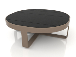 Table basse ronde Ø90 (DEKTON Domoos, Bronze)